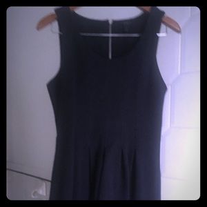 J crew sleeveless navy peplum dress